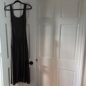 Brown Sleeveless Maxi Dress